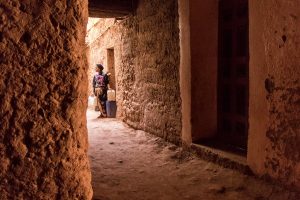 Bereber en pueblos de arena y barro Marruecos