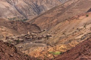 Pueblo de barro y piedra Marruecos