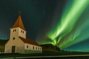 Aurora Boreal en Vik Islandia