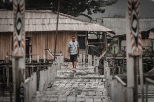 Casas en el Lago Sentani Papua