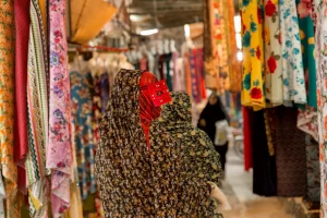 Mercado colorido Minab Iran